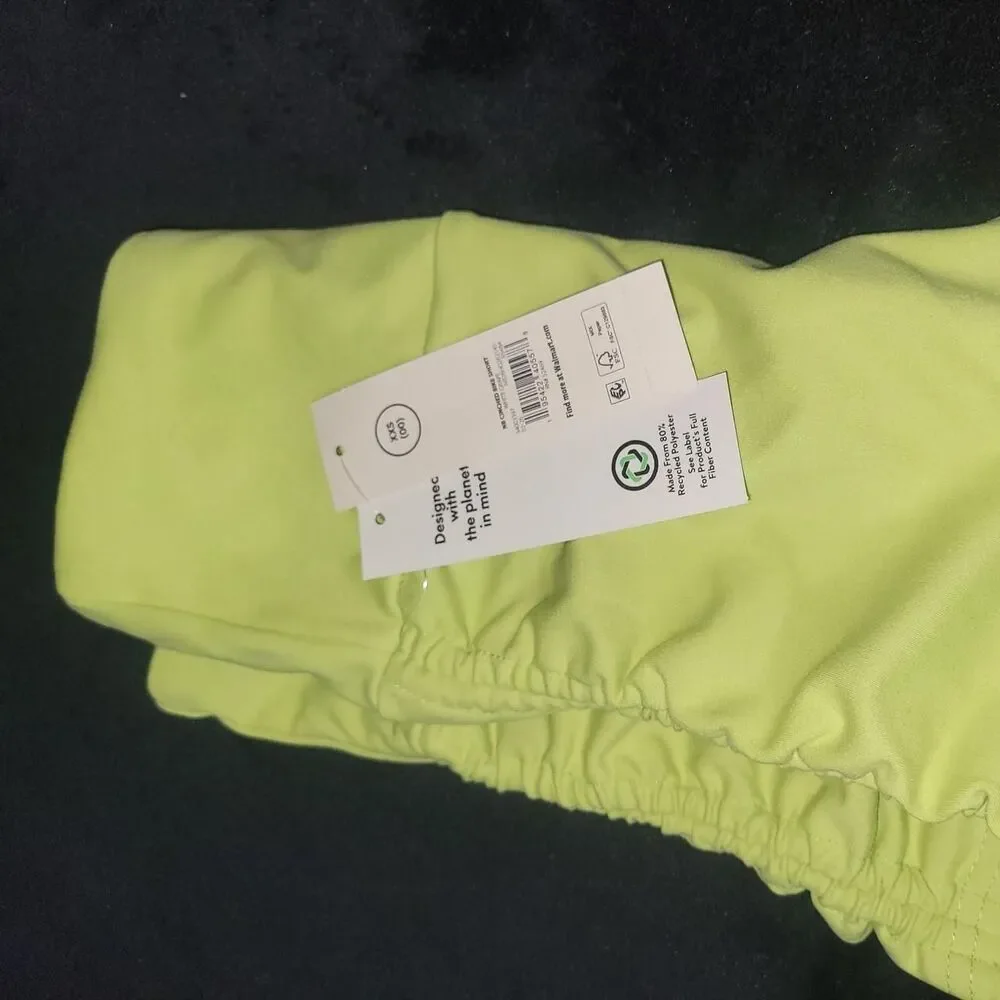 XXS-No-boundaries Women's Green and Yellow Shorts